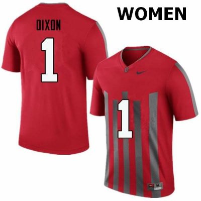 NCAA Ohio State Buckeyes Women's #1 Johnnie Dixon Throwback Nike Football College Jersey ACH4245JI